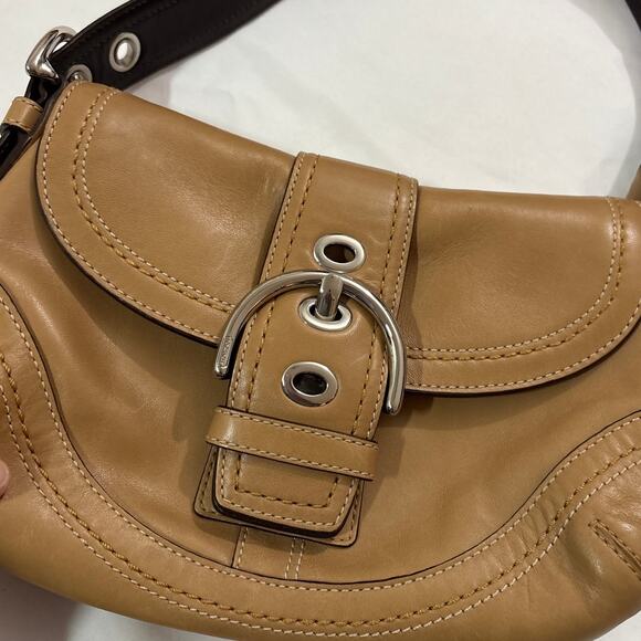 Coach Leahter Soho Hobo Mini Shoulder Bag Buckle Y2k Collection Luxury Rare - Picture 3 of 11